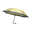 Moonbat On Umbrella Folding Brand Durable Stylish Commuting To Work or School Satin Floral Pattern Yellow [Lanvin Blue] Women's 21-084-11214-02