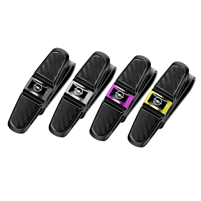 Car Mounted Glasses Frame sun visor Degree Rotation Multifunctional Opel Car Glasses Clip Double Headed Clip Board