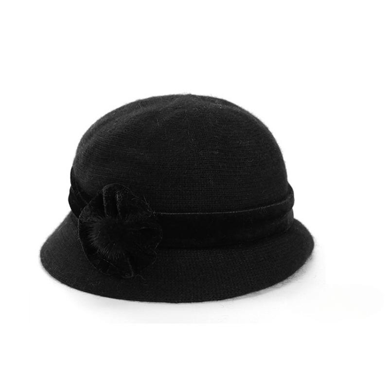 Теплая вязаная шапка из кроличьей шерсти для пожилых людей среднего возраста на осень-зиму, для бабушки, свекрови, тети, шапка с бархатной пряжей для мамы