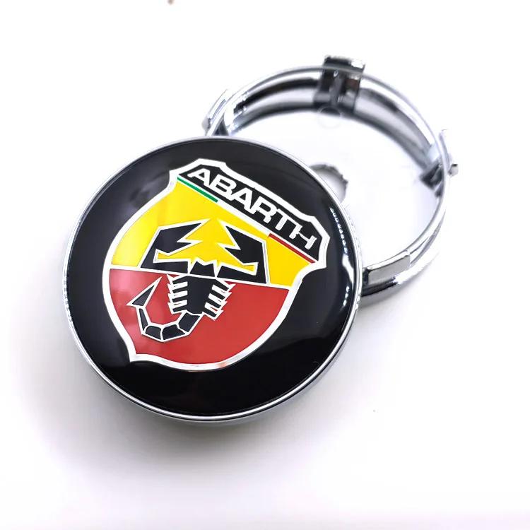 4PCS 60mm Car Wheel Hub Cover Emblem Sticker Accessory For Fiat Abarth 500 Tipo FR Panda Argo Freemont Viaggio Bravo Punto Doblo