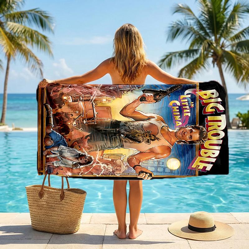 Big Trouble Little China Fashion Beach Towel: Ideal for Summer Adventures Soft, absorbent and quick drying suitable for swimming and bathing