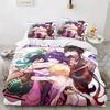 Anime Game Genshin Impact Ganyu Bedding Set Duvet Cover Bed Set Quilt Cover Pillowcase Comforter King Queen Size Boys Adult