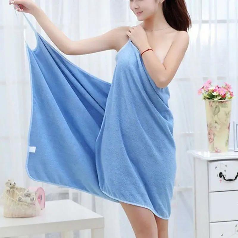 Fashion Wearable Towel Ladies Shower Spa For Adults Beach Soft Bath Towel for Women Microfiber Bathrobe Bath and Sauna Towels