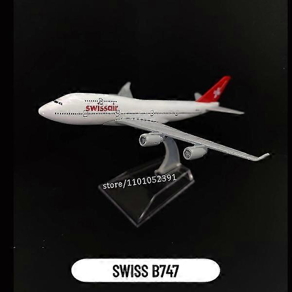 1:400 Scale Metal Airplane Replica Dhl Boeing 757 Airplane Diecast Model Airplane Home Office Miniature Toys for Kids - Perfet 106.Swiss B747