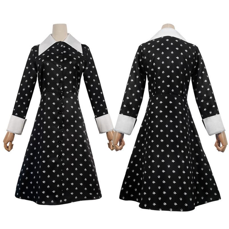 Американская драма Уэнсдей Кос Адамс семейная главная героиня в той же школьной форме костюм косплей костюм