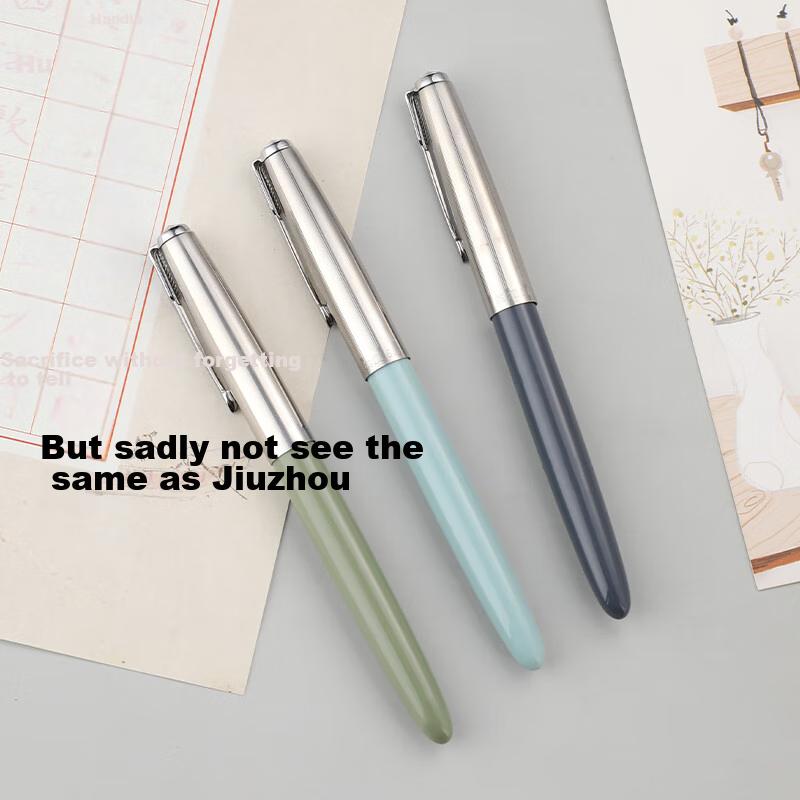 HERO Fountain Pen, 616 Small Size, Vintage Iridium Student Daily Writing Practice Ink Pen, Dark Nib F, Morandi Deep Blue