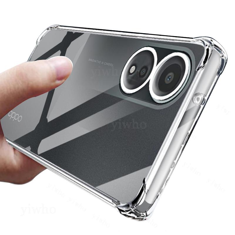 Противоударный прозрачный чехол для Oppo A18 6.56" CPH2591 Мягкие силиконовые прозрачные задние крышки для Oppo A 18 Phone Защитная камера