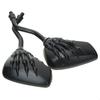 1Pair 8mm Bolts Motorcycle Motorbike Skull Skeleton Hand Side Rear View Mirrors