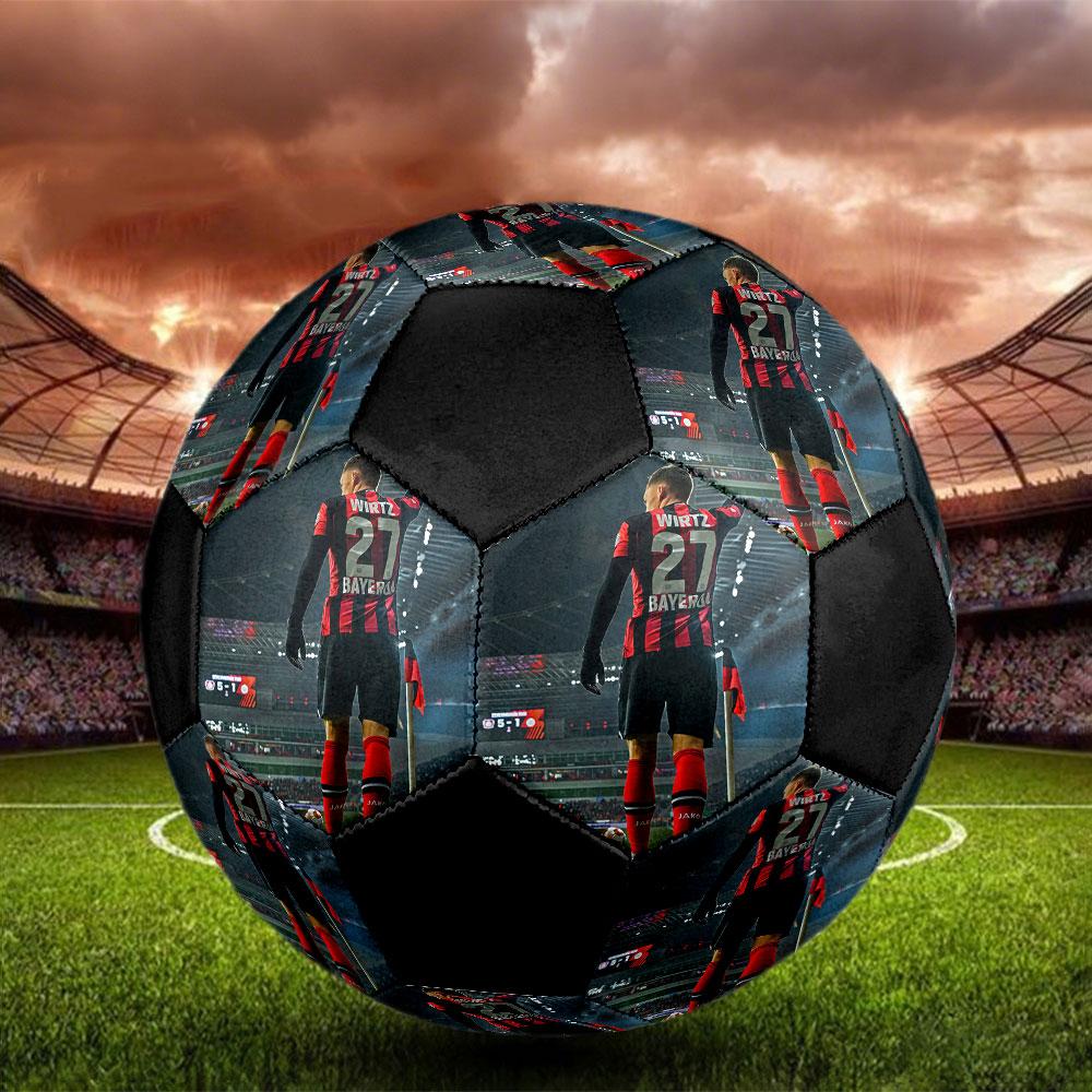 Florian Wirtz size5 Soccer Ball, colorful, suitable for all ages, machine-stitched, PVC material, competition grade,durable and high bounce