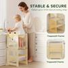 3 in 1 Toddler Tower Montessori Inspired w/ Chalkboard, Fox-Shaped
