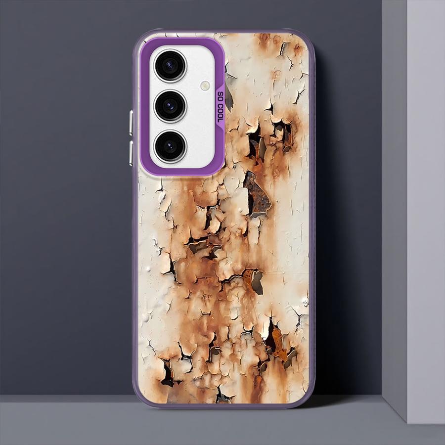 Retro Rust Design Phone Case for Samsung Galaxy A55 A52 A35 A73 A26 A36 A53 A51 A56 A54 A72 A71 Soft Shell