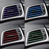 10pcs/lot Car Styling Plating Air Outlet Trim Strip Interior Air Vent Grille Switch Rim Outlet Decoration Strip DIY Modification