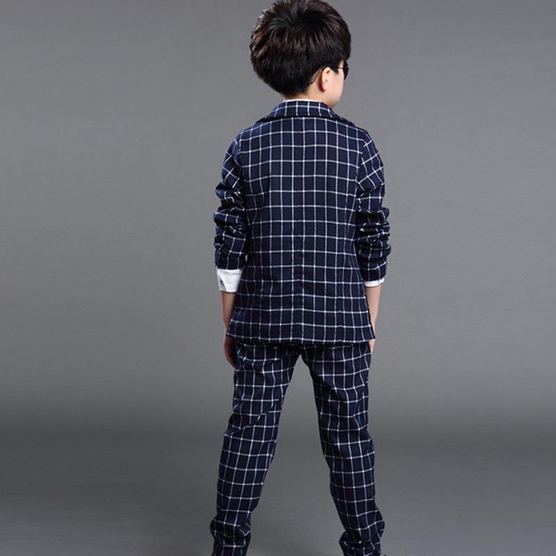 Костюм для мальчиков, детский костюм из двух предметов в британском стиле джентльмена, костюм для мальчика, куртка + брюки, детская одежда