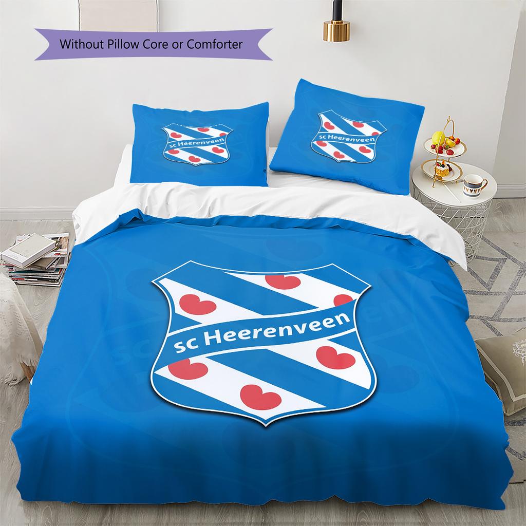 SC Heerenveen  Комплект постельного белья с рисунком  Декор для дома  Подарок (1 пододеяльник + 2 наволочки без наполнителя)