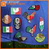 Cartoon Mexican Metal Hat Pins Custom Mexico Flag Skull Brooch Golf Marker Hat Clip Golf Hat Badge National Emblem Patriotic Pin