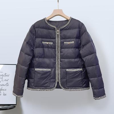 Пуховик женский новый короткий легкий и универсальный модный белый утиный пух осень и зима маленький милый пальто