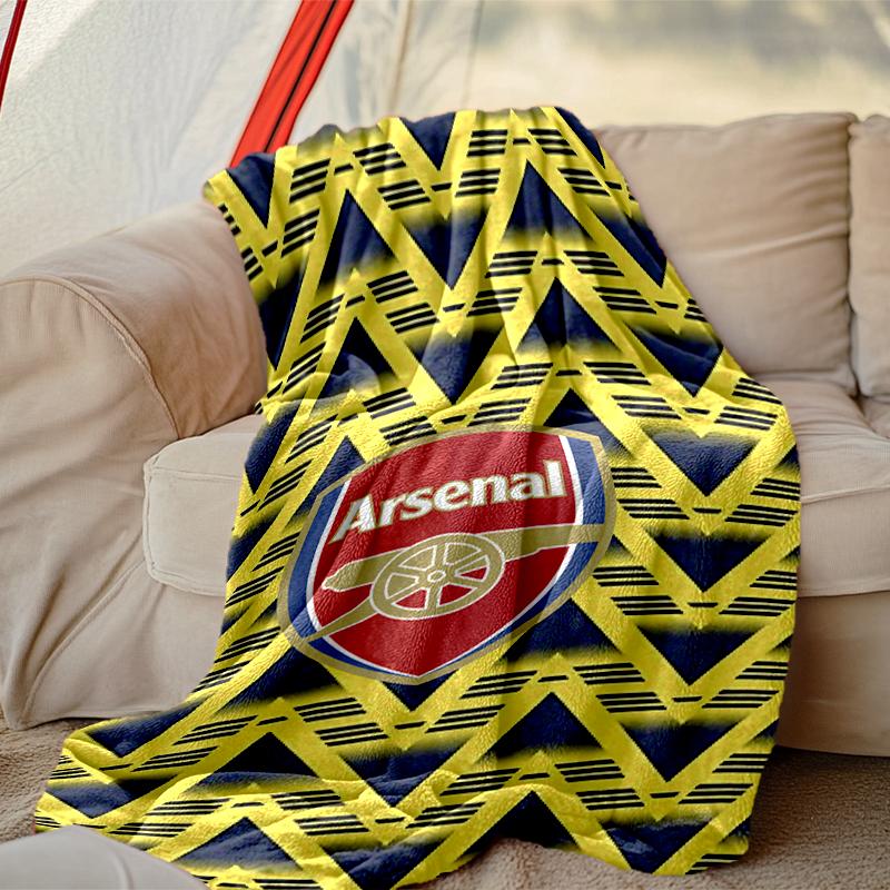 [1pc Football Club Blanket] All-Season Blanket - Cozy Blanket for Sofa Couch Home Decoration, Digital Printed Nap Blanket