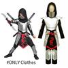 Kids' Cosplay Ninja Outfit For Halloween Full Set With Headgear Jumpsuit Leg Warmers Breastplate And Waistcoat