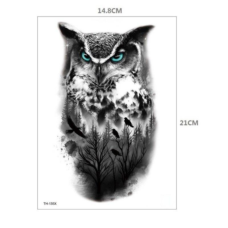 Водостойкая временная татуировка-наклейка Тигр Лев с животным узором на половину руки большой размер переноса воды боди-арт поддельные татуировки для мужчин и женщин