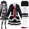 Anime Danganronpa Celestia Ludenberg Yasuhiro Taeko Cosplay Costume Wig with Dress Including Shirt Tie Socks Outfits Halloween