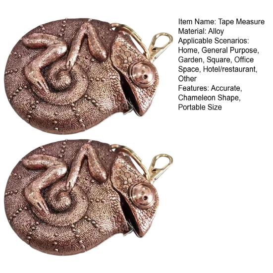 1/2Pcs Alloy Chameleon Retractable Tape Measure Portable Soft Flexible Measuring Tape Tailor Sewing Cloth Weight Loss Body Measurement Tape Ruler