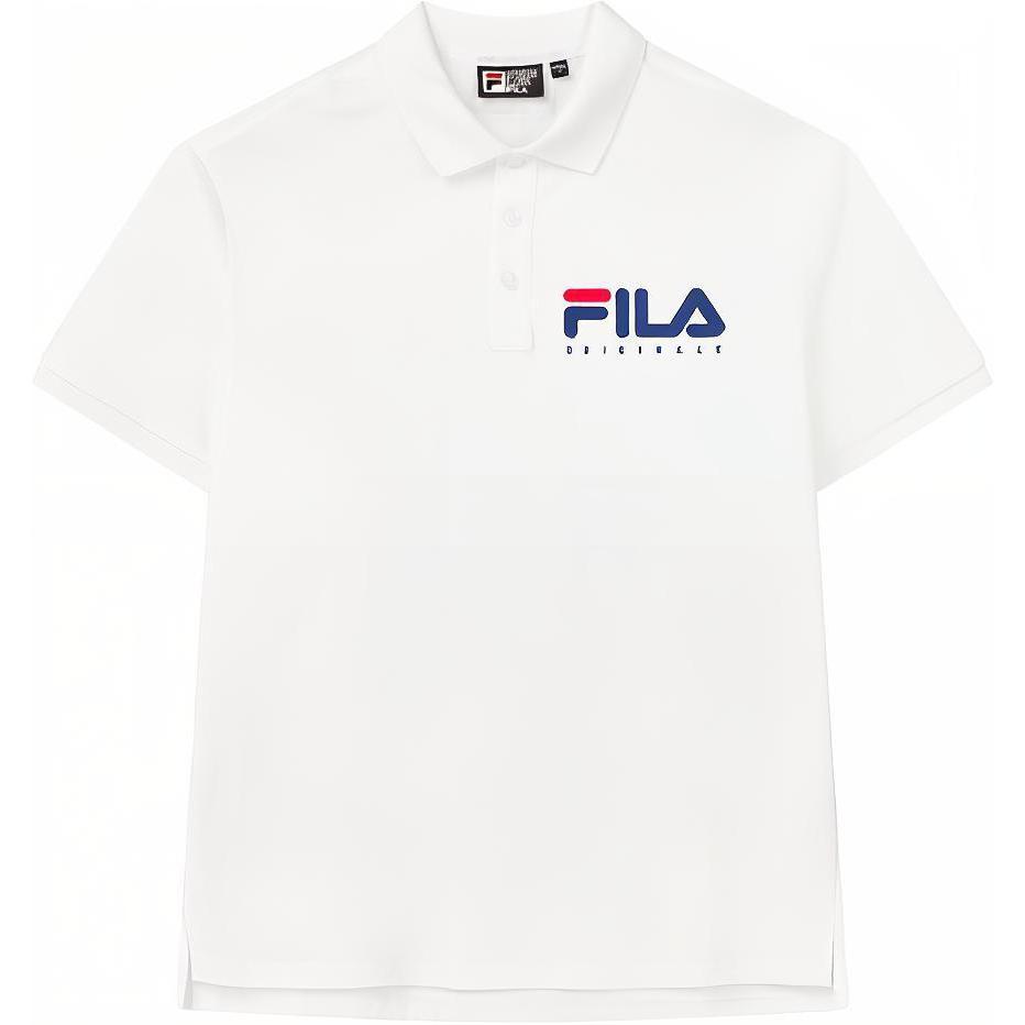Fila Мужская спортивная рубашка поло с принтом логотипа, белая F11M128177F-WT