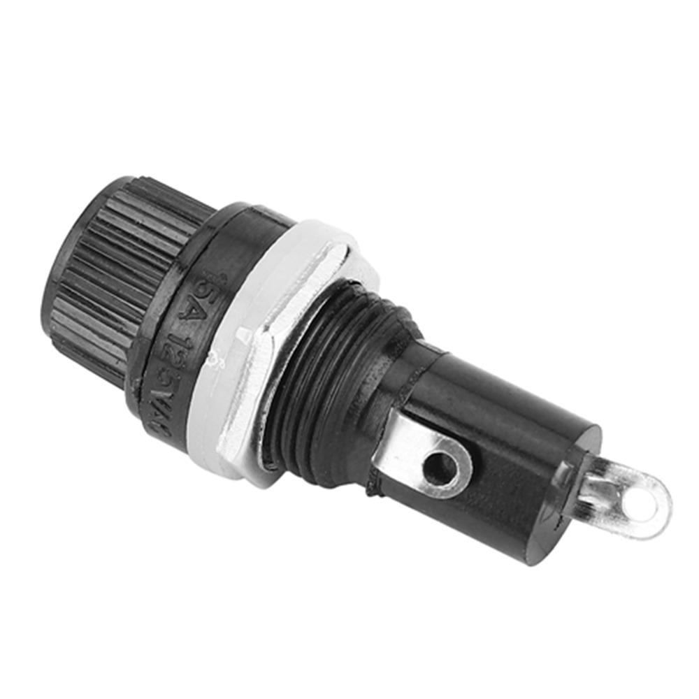 20PCS 5x20mm Screw Cap Fuseinf Holder Black Glass Tube Fuseing Holder  Auto Stereo Installation