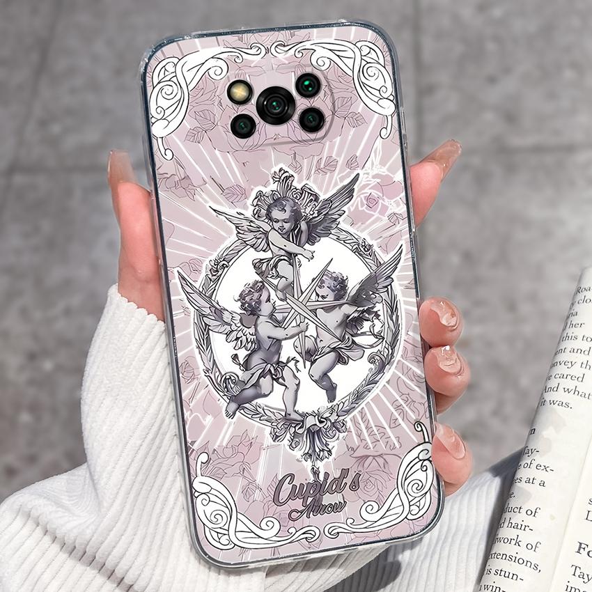 Прозрачный чехол для телефона Xiaomi Poco X3 X4 NFC X5 X6 X7 Pro F3 F4 GT F5 Мягкий ТПУ чехол Ретро узоры карманных часов Ударопрочный чехол для Xiaomi Накладка Capa