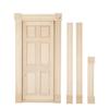 1:12 Doll House Simulation Door Furniture Miniatures DIY Wooden  Door Dollhouse Accessories