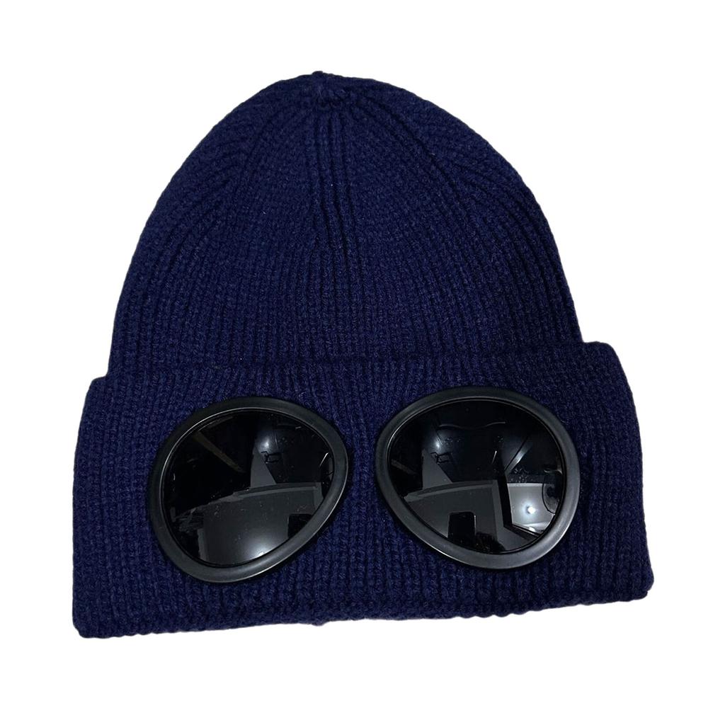 Веселая шапка-череп Вязаная шапка с декоративными очками Шапка-пуловер Унисекс Шапка-череп 2000-е для активного отдыха