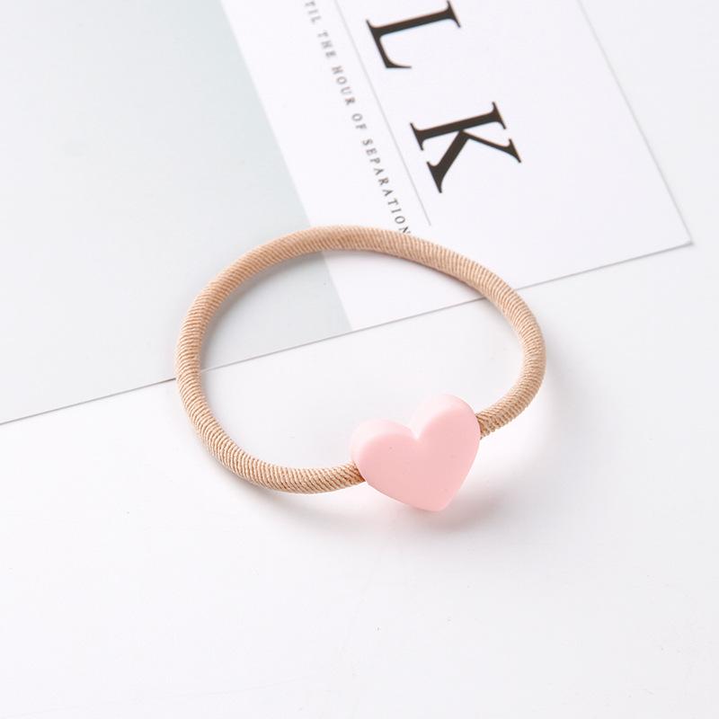 Высокоэластичные резинки для волос в форме сердца, медведя, круглой формы для женщин, резинка для волос, детские, детские, милые, конфетных цветов, ободки для волос, аксессуары для волос