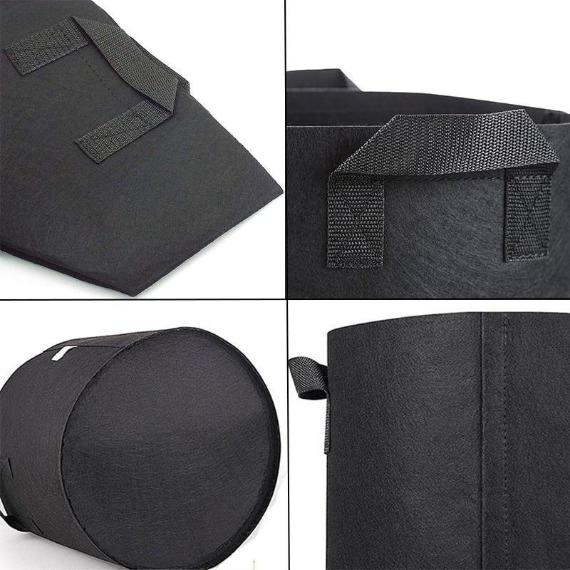 12 галлонов ручные утолщенные мешки для выращивания растений, тканевый горшок, жардим, домашнее садоводство, цветы, садовые инструменты для выращивания растений