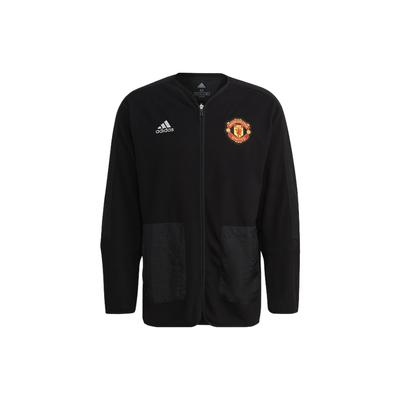 Мужская куртка среднего слоя Manchester United Travel на молнии, черная GR3904