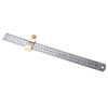 30cm Steel Ruler Woodworking Marking Locator Measuring Tool with Brass Slide Block