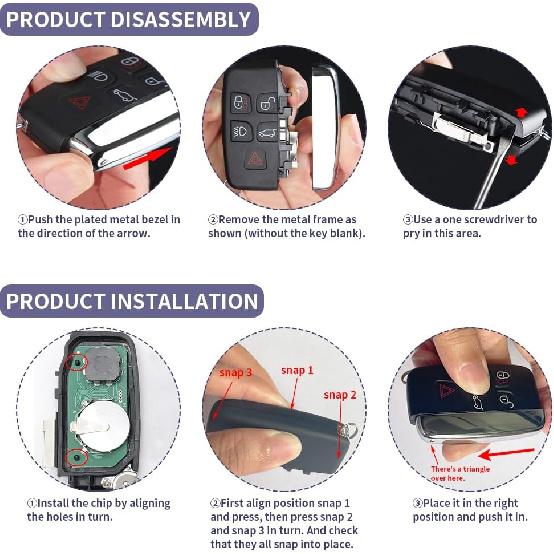 Key Fob Case for Range Rover Evouge Discovery Sport Velar Land Rover LR2 LR4 Jaguar XF XJ XJL XE F-Type F-PACE 2012 2013 2014 2015 2016 2017 2018  5