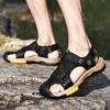 FashionNew Мужские сандалии из натуральной кожи Летняя пляжная обувь Мужские дышащие износостойкие сандалии для спорта на открытом воздухе Кожаная мужская обувь 38-46