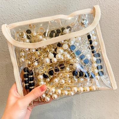 Брошь-зажим для талии из искусственного жемчуга - Аксессуар для одежды против оголения