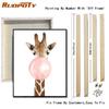 DIY Frame Cute Animals Painting DIY Digital Paintings By Numbers Paints Kits Hand Painted Modern Wall Art Canvas Painting For Artwork 40x50CM