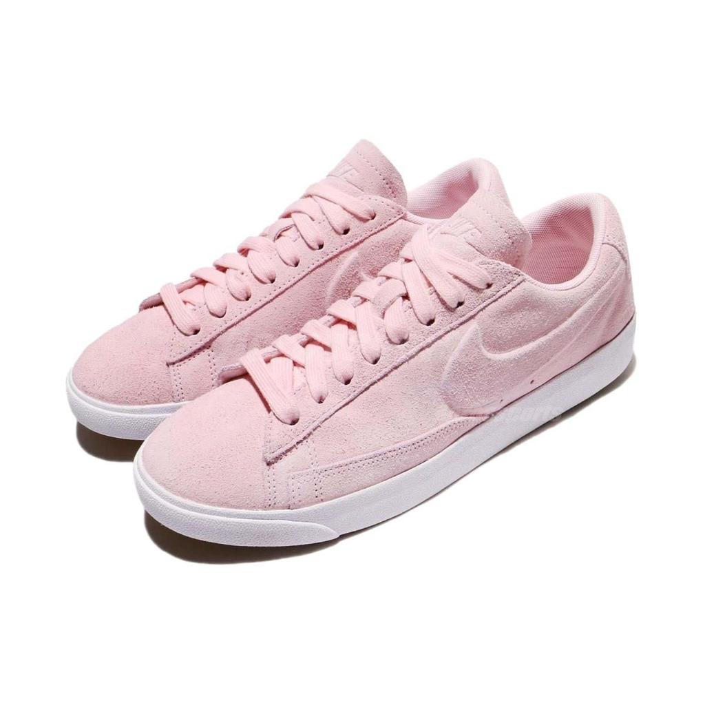 Nike Блейзер Нескользящие Амортизирующие Низкие Кеды для Скейтборда Женские Кроссовки Розовые Белые AA3962-602