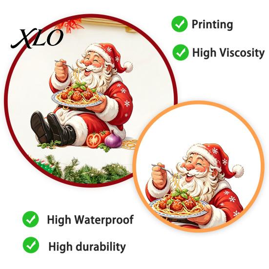 Waterproof PVC Wall Art Santa Claus Sticker, Decal, Removable Decorative Easy to Apply Murals Festive for Glass Windows And Doors Christmas Decor