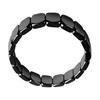 Hematite Stone Bracelet Elastic Cord Metallic Luster Polished Bracelet Groundedness Theme Men Women Wristband