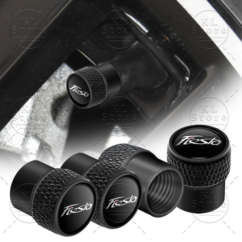 pdzh2 4pcs Auto Accessories Wheel Tire Valve Stem Air Dust Cover Caps For Ford Fiesta Emblem Car Styling Decoration