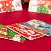 50Pcs Christmas Greeting Card Kids Mini Christmas Blessing Greeting Cards Envelope New Year Postcard Gift Card Xmas Party