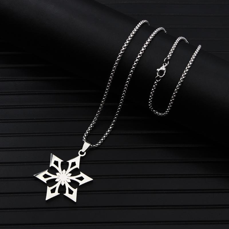 Модное ожерелье Genshin Impact из нержавеющей стали «Глаз Божий», семь элементов, игровая тема, ожерелье для мужчин и женщин, ювелирные изделия в стиле аниме для косплея