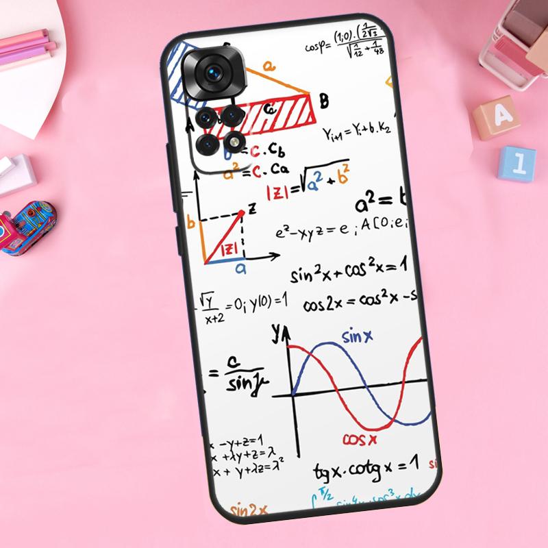 Чехол с формулами по физике, науке, математике для Xiaomi Redmi Note 11 8 9 10 Pro 12 Turbo 8T 9S 10S 11S 12S Redmi 12C 10C 9C