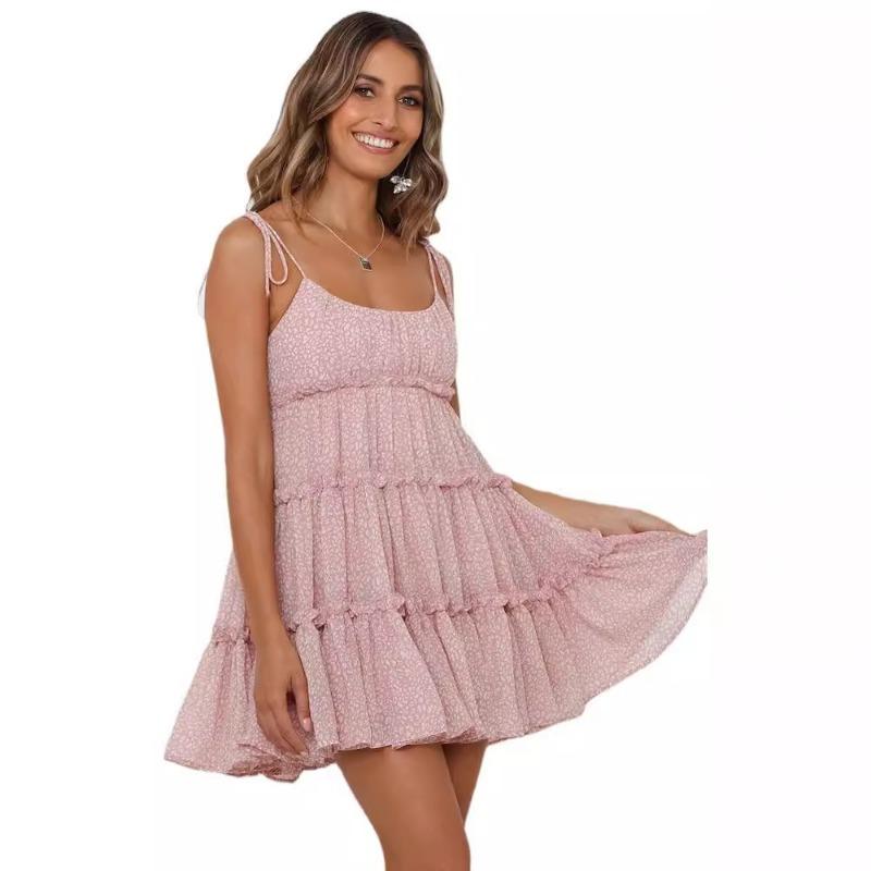 Весна и Лето Новый Праздничный Стиль Сексуальное Платье-Топ с Принтом в Европейском и Американском Стиле Женское Платье