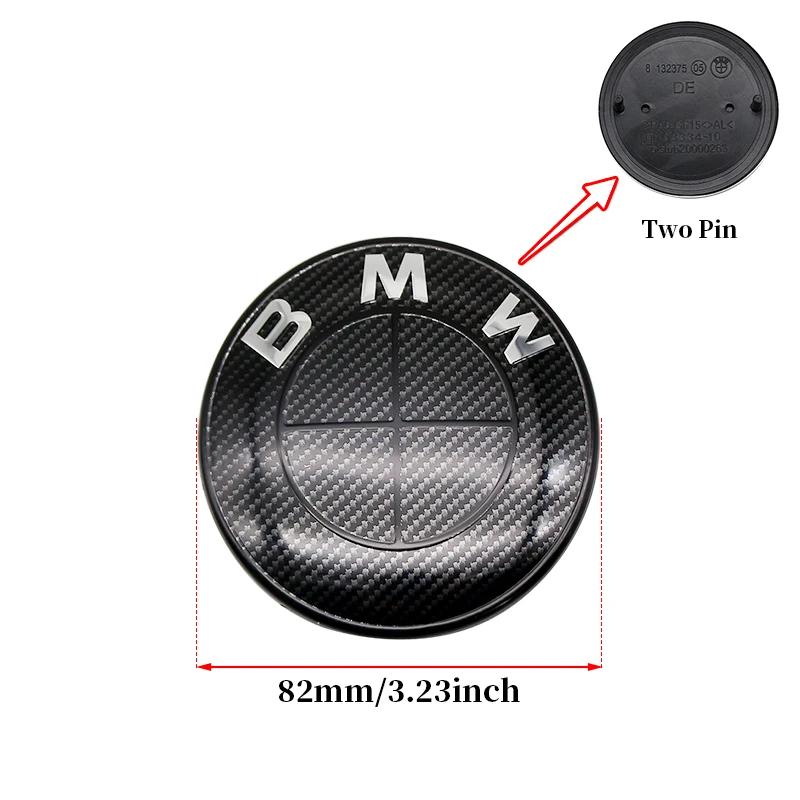 7Pcs Fiber All Black Car Wheel Center Caps Hub Cover Badge Auto Hood Front Rear Trunk Emblem For BMW  E85 E86 E89 G29 F87 G87
