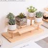Многофункциональная деревянная настольная полка-органайзер Штабелируемая конструкция Рустикальный стиль Подставка для растений Многоуровневые напольные полки Настольная