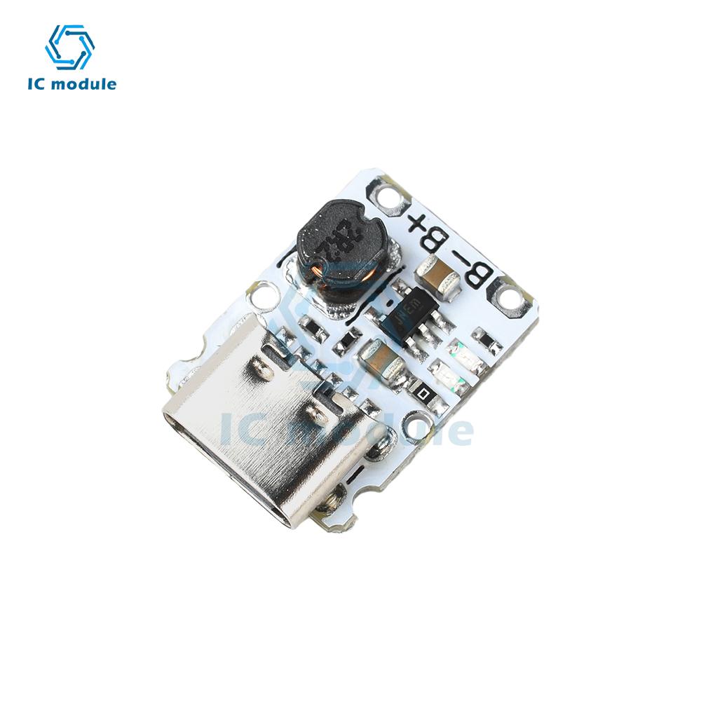 DC 5V Charge/Discharge Module 1.2A Mini Li-ion Battery Charging Module Boost Power Supply Board with Protection Type C