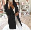 Women Artificial Wool Elegant Blend Coat Slim Female Long Coat Outerwear Jacket